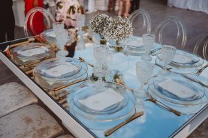 Nappe en plastique transparent
